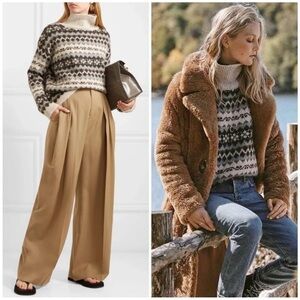 Nili Lotan Catalina Fair Aisle Turtleneck Sweater